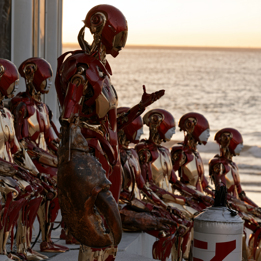 mbuz_A_red_humanoid_robot_that_has_a_lobster_claw_instead_of__8a094010-4591-4cf7-913b-96a6bd936611_0