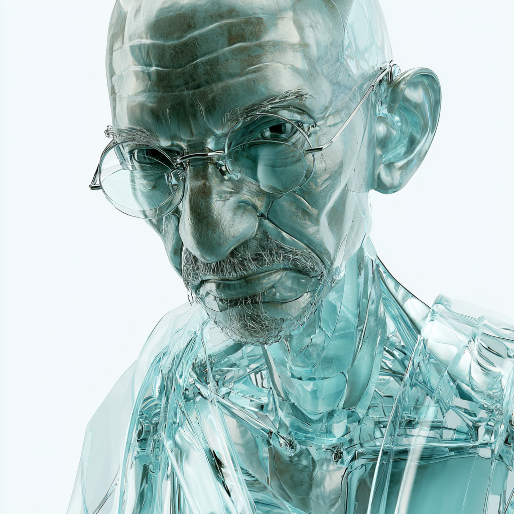 mbuz_Mahatma_Ghandi_as_a_metallic_man_metal_skin_looking_stra_a30a1d2a-daf5-406d-af37-e9dada649328_0